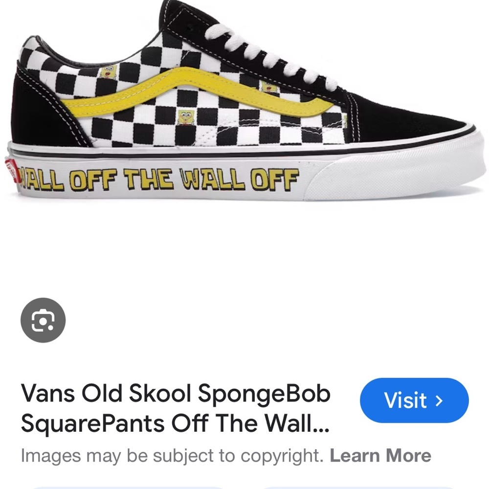 VANS X SpongeBob Squarepants Old Skool Sneakers Size 11.5